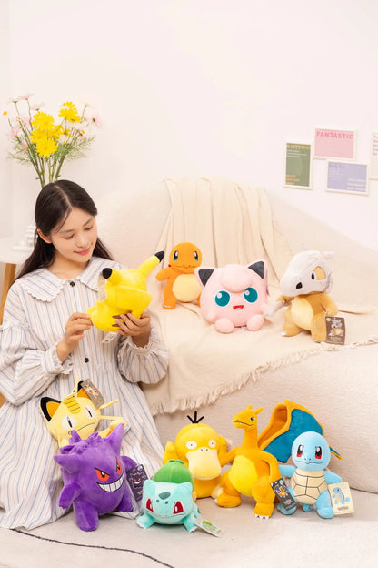 Original Pokemon Newest Plush Yamper Litten Emolga Stuffed Doll Sylveon Vulpix Gengar Plushies Pikachu Xmas Anime Mew Toys Gifts