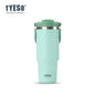 Tyeso 600ML Vacuum Flasks Handle Coffee Mug 304 Stainless Steel Ice Cup Car Bottle Hot Cold Retention Drinkware for Outdoor