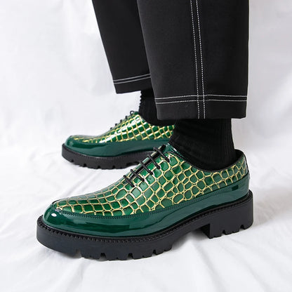 New High-End and Trendy Pointed-Toe Leather Shoes for Men's Business Formal Wear British-Style Korean Casual Shoes