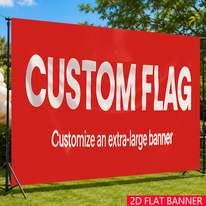 Custom Large Photo/Text/Logo Banner with a Rod Pocket, Ideal for Parties, Birthdays, Weddings - Extra-Large Flag as Backdrop