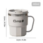 WORTHBUY Coffee Mug With Lid&Handle 304 Stainless Steel Tea Milk Coffee Cup Double Wall Insulated Anti Scalding Drinking Cup