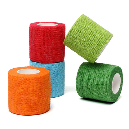12pcs of 4.8-meter elastic sports self-adhesive bandages, protecting fingers, ankles, palms, and shoulders, knee protection