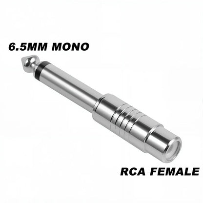 5pcs 6.35/6.5mm Male to 3.5mm Audio Stereo Mono Jack Female To Male Audio Jack Connector Adapter Converter Speaker