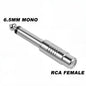 5pcs 6.35/6.5mm Male to 3.5mm Audio Stereo Mono Jack Female To Male Audio Jack Connector Adapter Converter Speaker