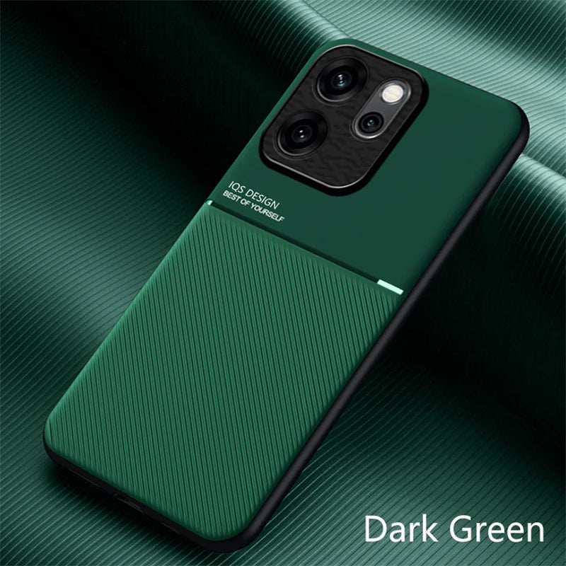 Oppo Reno 14F 5G Case Luxury Soft Leather Phone Cases for Reno14 F Reno14F 5G CPH2743 6.57“ ”Car Magnetic Holder Back Cover