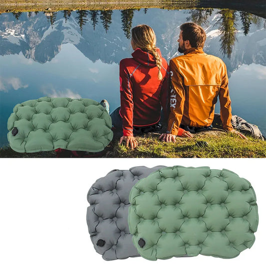 Portable Inflatable Outdoor Moisture-Proof Seat Cushion Travel Camping Sitting Pad Foldable Mattress Seat for Home Office