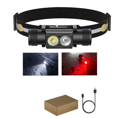SOLOLANDOR LED Mini Headlamp High Power White Red Headlight 18650 Rechargeable USB Type-C Torch Camping Hunting Flashlight Lamp