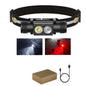 SOLOLANDOR LED Mini Headlamp High Power White Red Headlight 18650 Rechargeable USB Type-C Torch Camping Hunting Flashlight Lamp