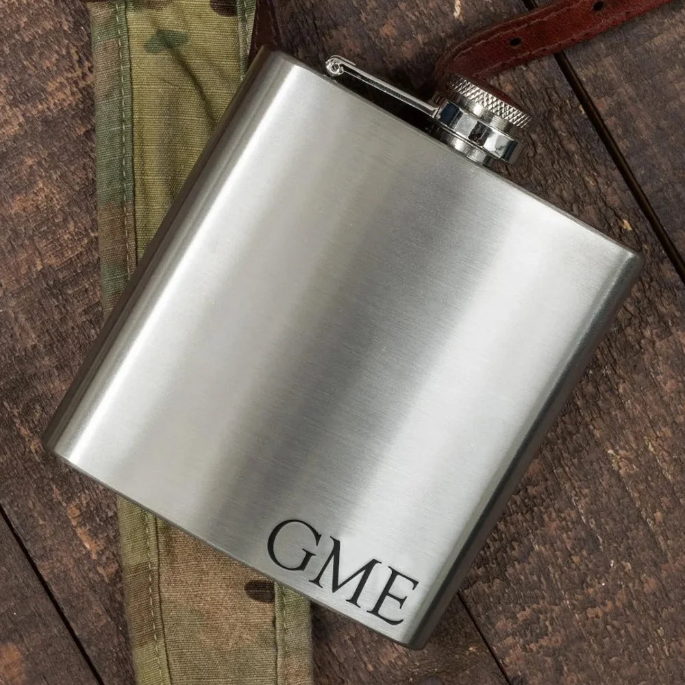 Custom 7 oz Stainless Steel Hip Flask Creative Pocket Hip Flask Whiskey Flask Portable Hip Flask Suitable for men's Gifts