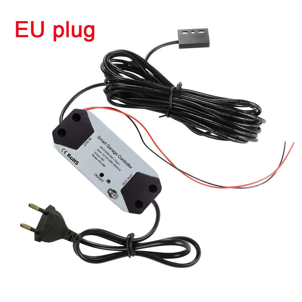 Wofea Smart WiFi Garage Door Opener Switch Controller Compatible with Alexa Echo Google Home SmartLife/Tuya APP No Hub Required
