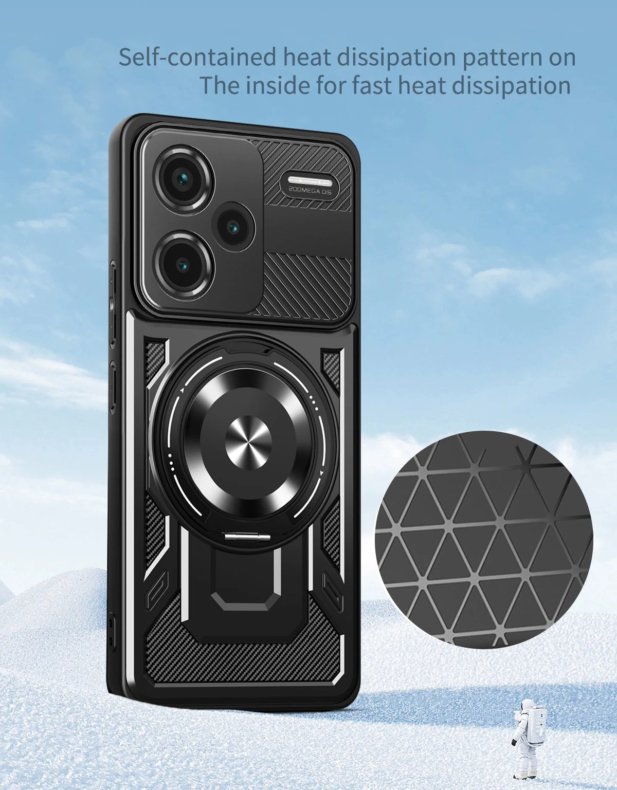 For Redmi Note 13 Pro Plus Case Armor Shockproof Phone Cover for Xiaomi Redmy Note13 Pro + Plus 5G Car Magnetic Holder Funda