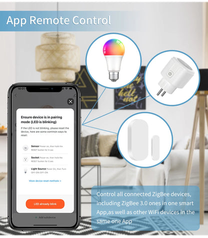 Tuya Multi Mode ZigBee Bluetooth Gateway Hub Wireless Smart Home App Remote Controller Bridge Voice Control Alexa Google Home