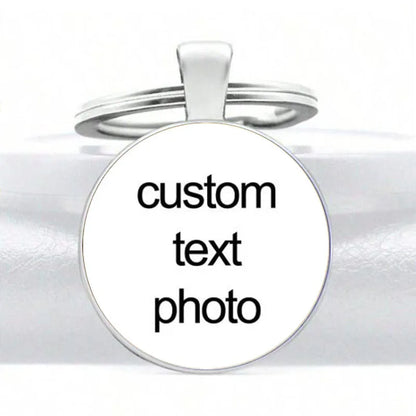 25MM Custom Car Holder Keychain Mum Dad Baby Children Grandpa Parents Designed Photo Keychain For Family Anniversary Gift