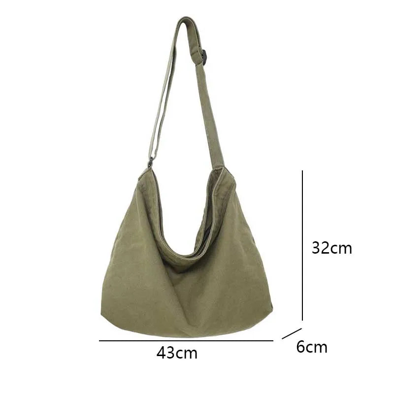 Women's Shoulder Bag Large Capacity Crossbody Bag for Woman 2025 New in Cotton Fashion Korean Female Student School Bag Handbag