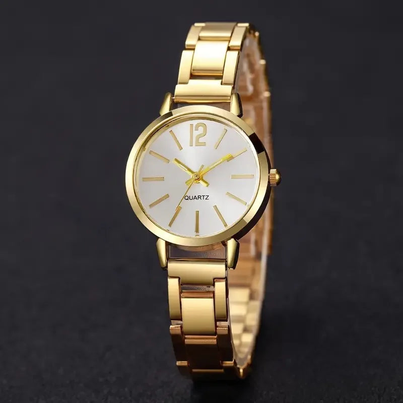 Women Watch Fashion Small Dial Gold Watch Woman Luxury Alloy Strap Ladies Quartz Wristwatches Gift Clock Gift reloj mujer