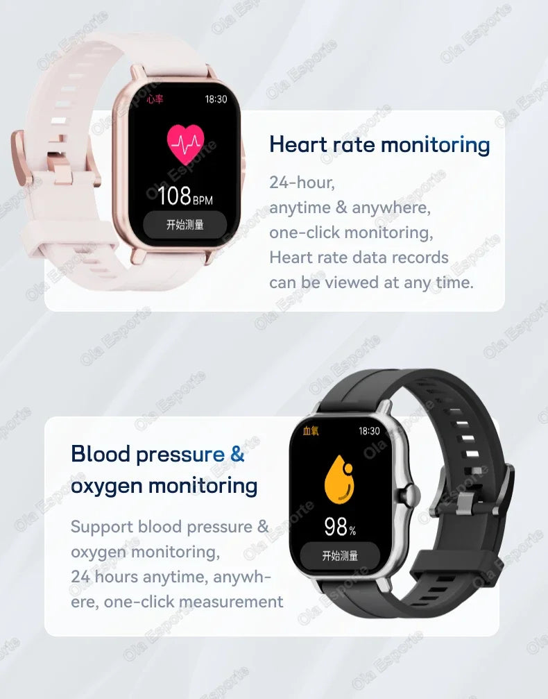 2025New Upgrad Smart Watch For Men Women 1.83Inch Full Touch Display BT Call Sports Monitoring SmartWatch For Android&IOS Phone
