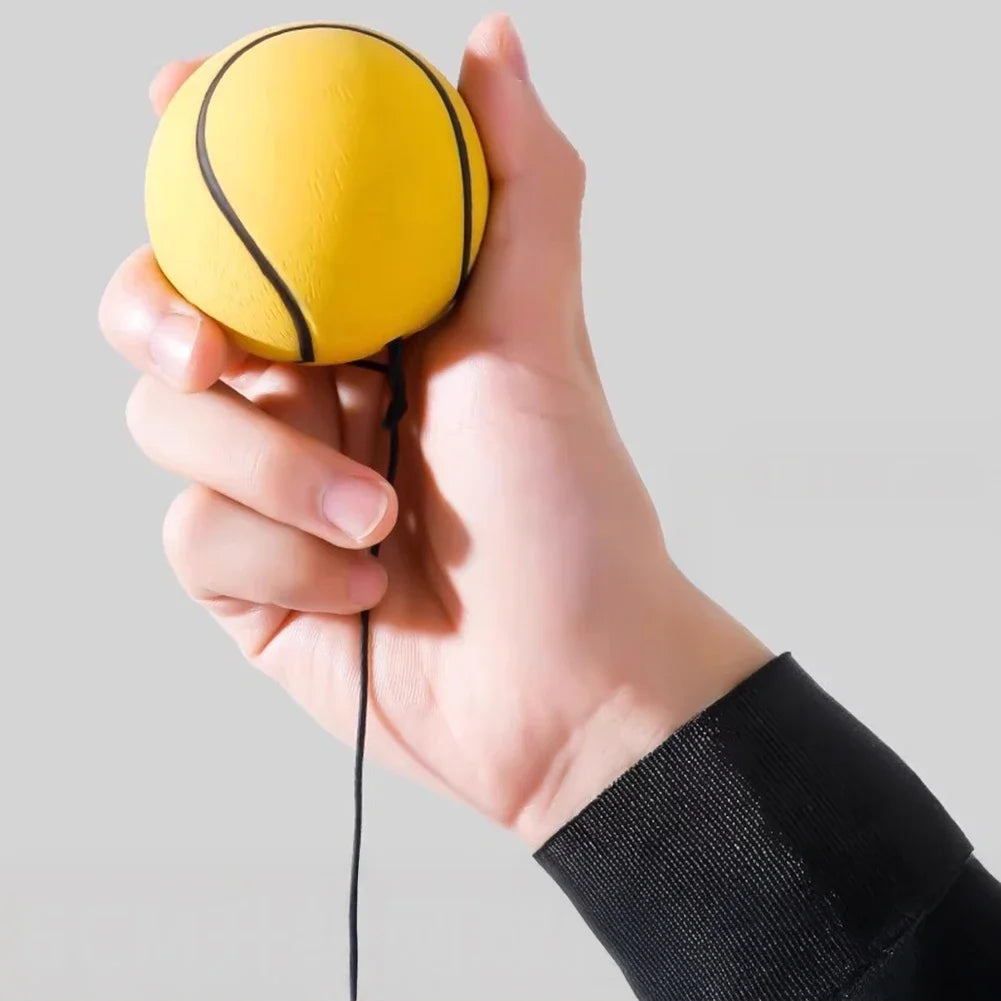 Wrist Return Ball Rubber Sport Ball with Strap and String Rebound Bouncy Balls Toy for Teens Adults Wrist Exercise or Play