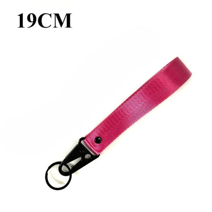 Custom Logo Ribbon Fabric Keychain for Motorcycle Personalize Eagle Beak Motor Car Key Chain Ring Men’s Women’s Webbing Keyring