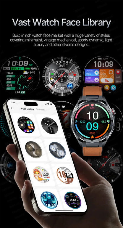 Smartwatch ECG High-End dla mężczyzn Ciśnienie krwi Lipidy Tlen we krwi Analiza ciała Kwas moczowy Monitor Zdrowia Smartwatch dla mężczyzn i kobiet