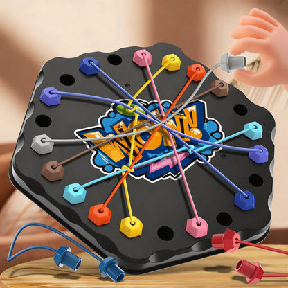 Children Puzzle Board Game Untangle Rope Knots Challenge Social Party Parent-Child Activities Knotted Rope Educational Toy