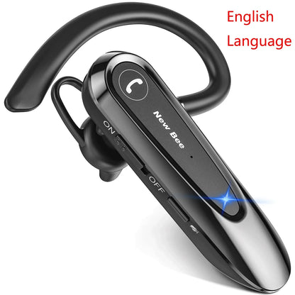 New Bee B45 Bluetooth 5.0 Headset Wireless Earphone Headphones with Dual Mic Earbuds Earpiece CVC8.0 Noise Reduction for Driving