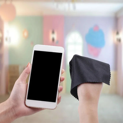Black/Gray Microfiber Cleaning Cloth 15x15cm for Sunglasses Eyeglasses Lens Accessories Soft Dust-Free Glasses Care