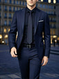 2pcs Men's All-Season Suit Set, Jacket And Trousers, Comfortable Wear for Wedding, Party And Formal Dinner