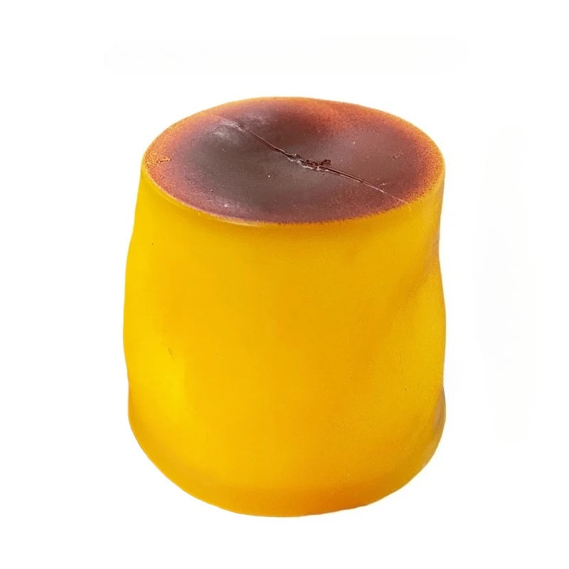 Crunchy Squishy Caramel Pudding Stress Ball Fidget Toys Food-shaped Pudding ASMR Sensory Stress Relief Toys for Adults Gift