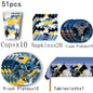 Batman Birthday Party Decoration Disposable Tableware Tablecloth Plate Napkin Balloon Cake Topper Baby Shower Party Favors