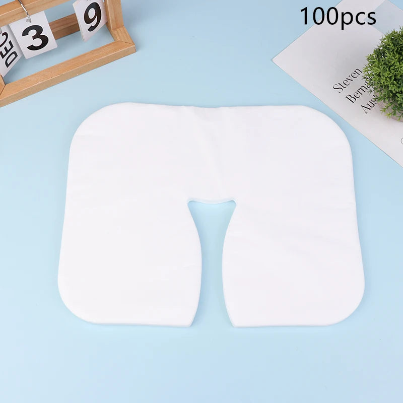 100/200Pcs SPA Face Massage Pad Beauty Salon Massage Headrest Pad Disposable Cotton Pillow Towel Cover Face Skin Care Tool