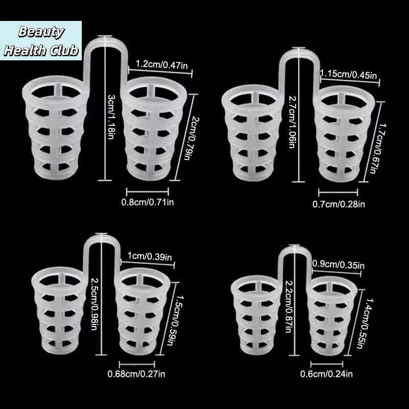 【4/8Pcs Silicone Anti Snore Nasal Dilators Apnea Aid Snoring Nose Clip Nose Breathing Apparatus Devices】