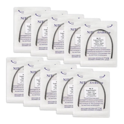 100Pcs/10Packs Dental Orthodontic Ovoid Form Archwires Niti Super Elastic Round Rectangular Wire 012/014/016/018/16X16/16X22