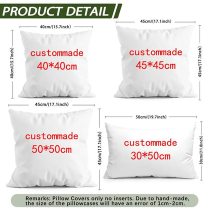 Custom Cushion Cover With Pictures Logo DIY Customized Throw Pillow Case Home Decorative Wedding Pets Baby Print Pillowcase