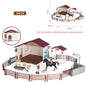 Oenux Farm Horse Race Model Action Figures DIY Equestrianism Horseman Animals Figurine Cute Education Collection Kids Toy Gift