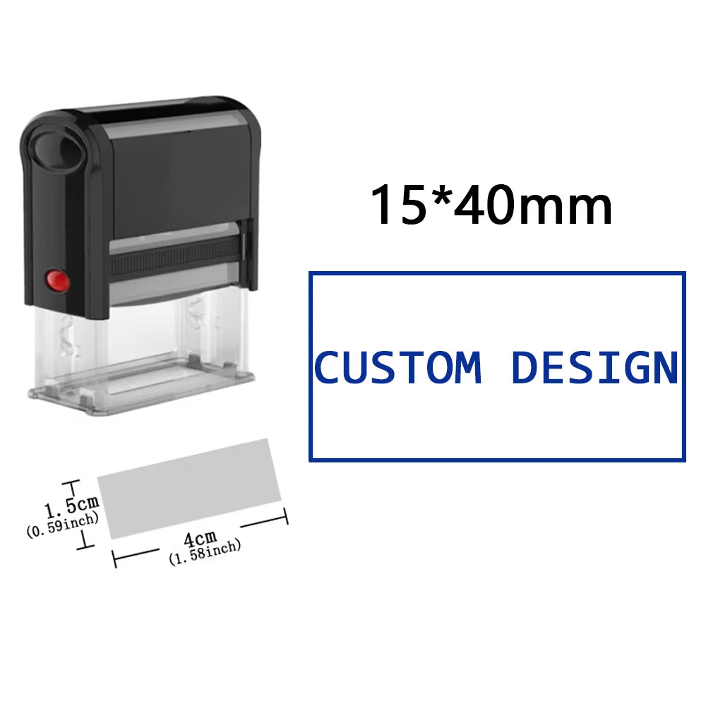 Custom Self-Inking Stamp DIY Rubber Stamp Kit Custom LOGO Personalized Self Inking Business Address Name Number Letter Printing