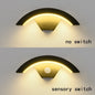 Semicircular Outdoor Wall Lamp IP65 Waterproof LED Lighting With Motion Sensor Entrance Porch Garden Courtyard Aisle Wall Lamp