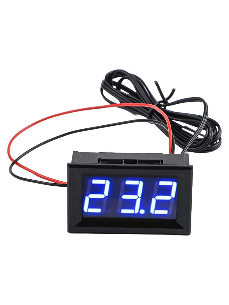 1*Digital Thermometer With Probe LED -50~110°C DC 5-12V Car Temperature Panel Meter Gauge  Instrument Parts & Accessories