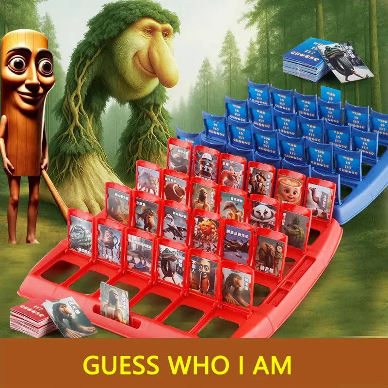 Italian Brainrot Guess Who I Am Game Tung Tung Tung Sahur Tralarero Tralala AI Abstract Animals Puzzle Board Game Cards Gift Toy