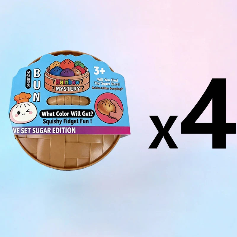 Premium Squishies Dumpling Bun Toy, Slow Rising PU Dumpling Stress Ball, Safe Non-Toxic Stress Relief Fidget Toy for Home