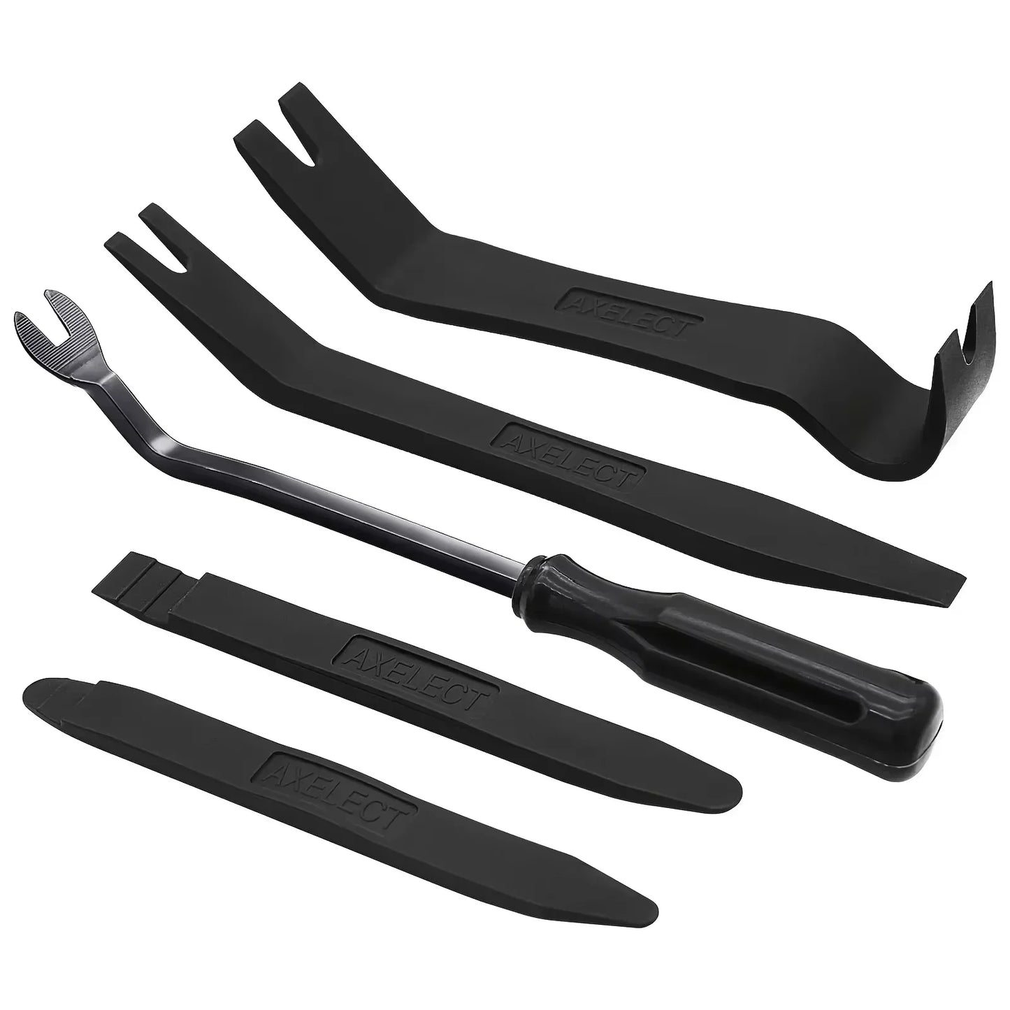 Universal Plastic Trim Removal Tool Kit – 5 Piece Non-Scratch Pry Tools for Car Interior Panel, Door Clips & Dash Disassembly