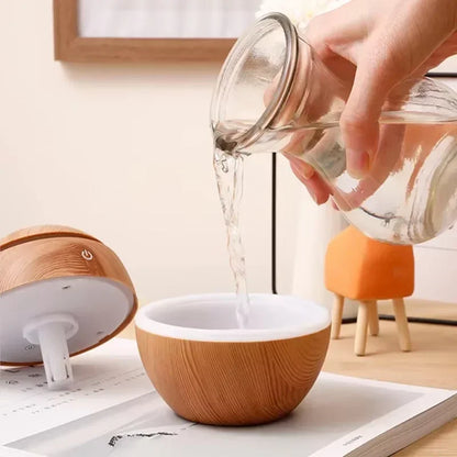 Woodgrain USB Essential Oil Diffuser Mini Ultrasonic Aromatherapy Humidifier Portable Desktop Air Mist Maker For Home Office
