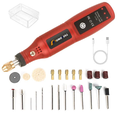 USB Engraving pen Mini Grinder Machine Rotary Tools Kit Rechargeable Dremel Tool Cordless Drill Mini Wireless Electric Drill
