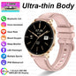 2026 New 7.6mm Ultra-Slim Smart Watch Women AMOLED HD Display LED Flashlight Always-On Time Display Fashion Ladies Smartwatches