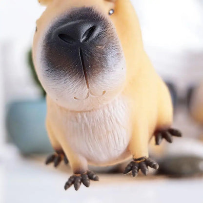 Mini Capybara Pinch Statue Stretchable Squeeze Fidget Capybara Figurines Soft Cartoon Animal Figure Home Decor Creative Gift