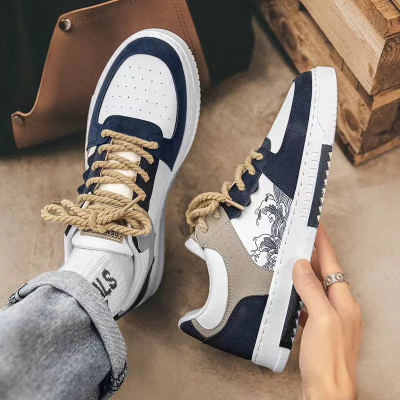 Fashionable Multifunctional Anti Slip and Wear-Resistant Casual Skateboarding Shoes Designed Specifically for Men, Men's Lightwe