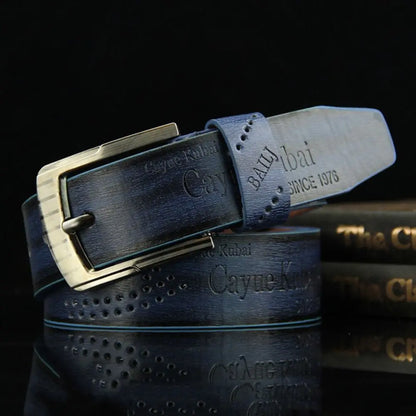 Durable Cowboy Leather Belt Casual Vintage Pin Buckle Waistband Pants Bands Men's Belt