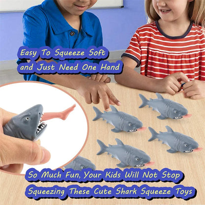 2pcs Man eating Shark Squeezing Fun Toys Terrifying Animal Mischievous Humorous Easy Stress Relieving Anti stress Toys Pinching