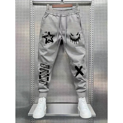Men'S Trendy Printed Casual Fashion Pants Suitable For Outdoor Dates, Shopping, And Sports