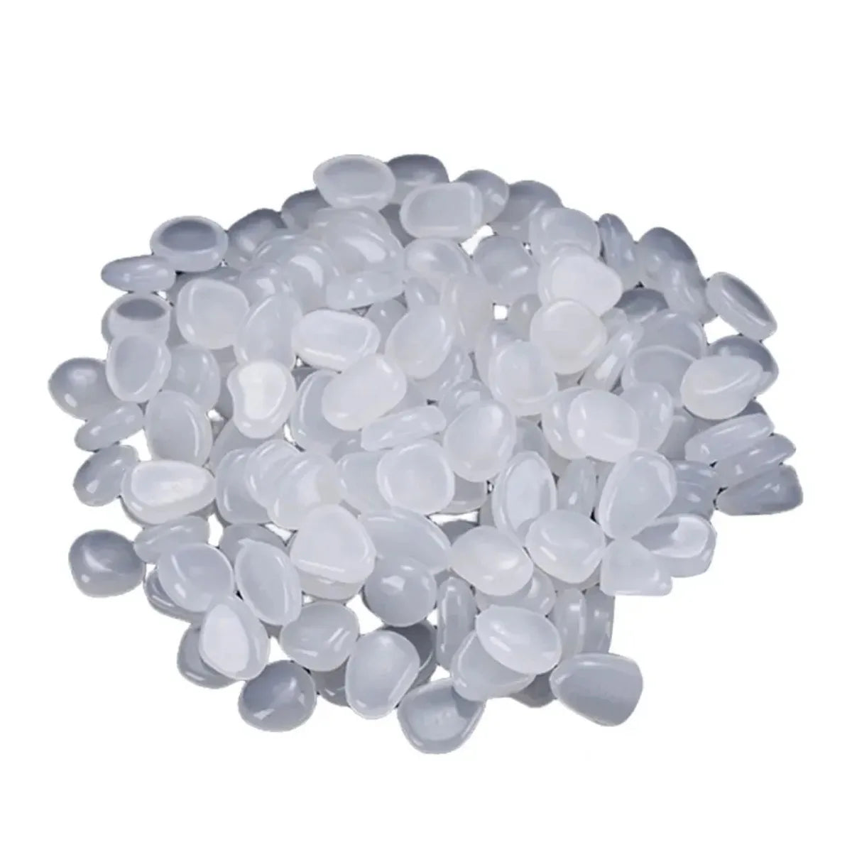 300Pcs the Garden of Light on the Dark Pebbles for Yard Rock and Manwalk Decoration Fairy Tale Garden DIY Decorative Luminous Stone