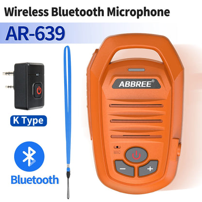 ABBREE Walkie Talkie Bluetooth Wireless Speaker Mic For Baofeng UV-5R UV-5RH UV-21 PRO V2 Quansheng UV-K5 (8) UV-K6 Ham Radio